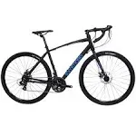 Tommaso Siena - Shimano Tourney Gravel Adventure Bike with Disc Brakes Perfect for Road or Dirt Touring, Matte Black - Medium