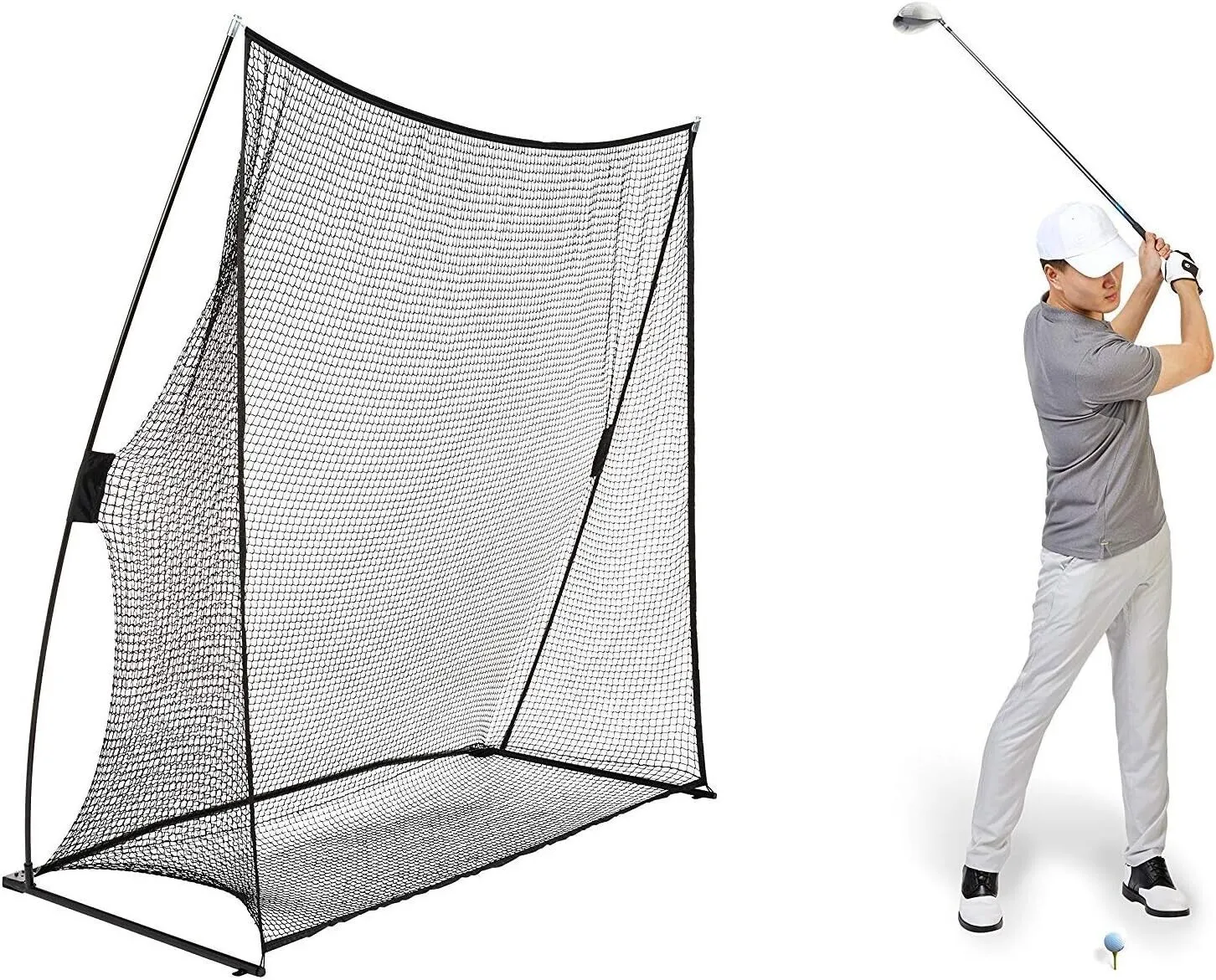 AmazonBasics Portable Driving Practice Golf Net, 10-Foot x 7-Foot