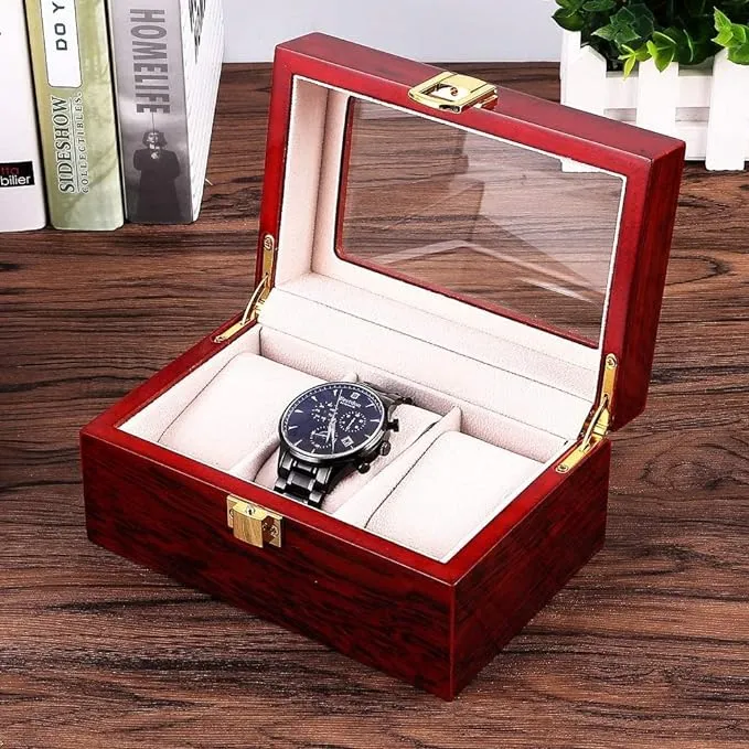 Uten Watch Box with 10 Slots, Case Organizer 10 Tree Grain 