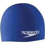 Speedo Silicone Solid Swim Cap Blue