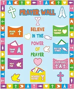 Geelin 184 Pcs Prayer Wall Bulletin Board Set Cork Religious Decor... 