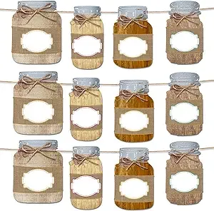 Shabby Chic Mason Jars Accents (Pack of 8)