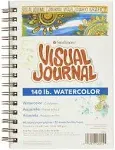 Strathmore 400 Series Visual Watercolor Journal, 90 LB 5.5"x8" Cold Press, Wire Bound, 34 Sheets