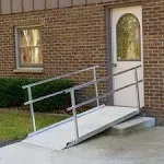 Silver Spring Aluminum Wheelchair Access Ramp with Handrails - 7' L