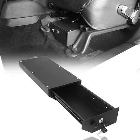 u-Box JK Wrangler Interior Storage Box Under Seat Locking Security Drawer ...