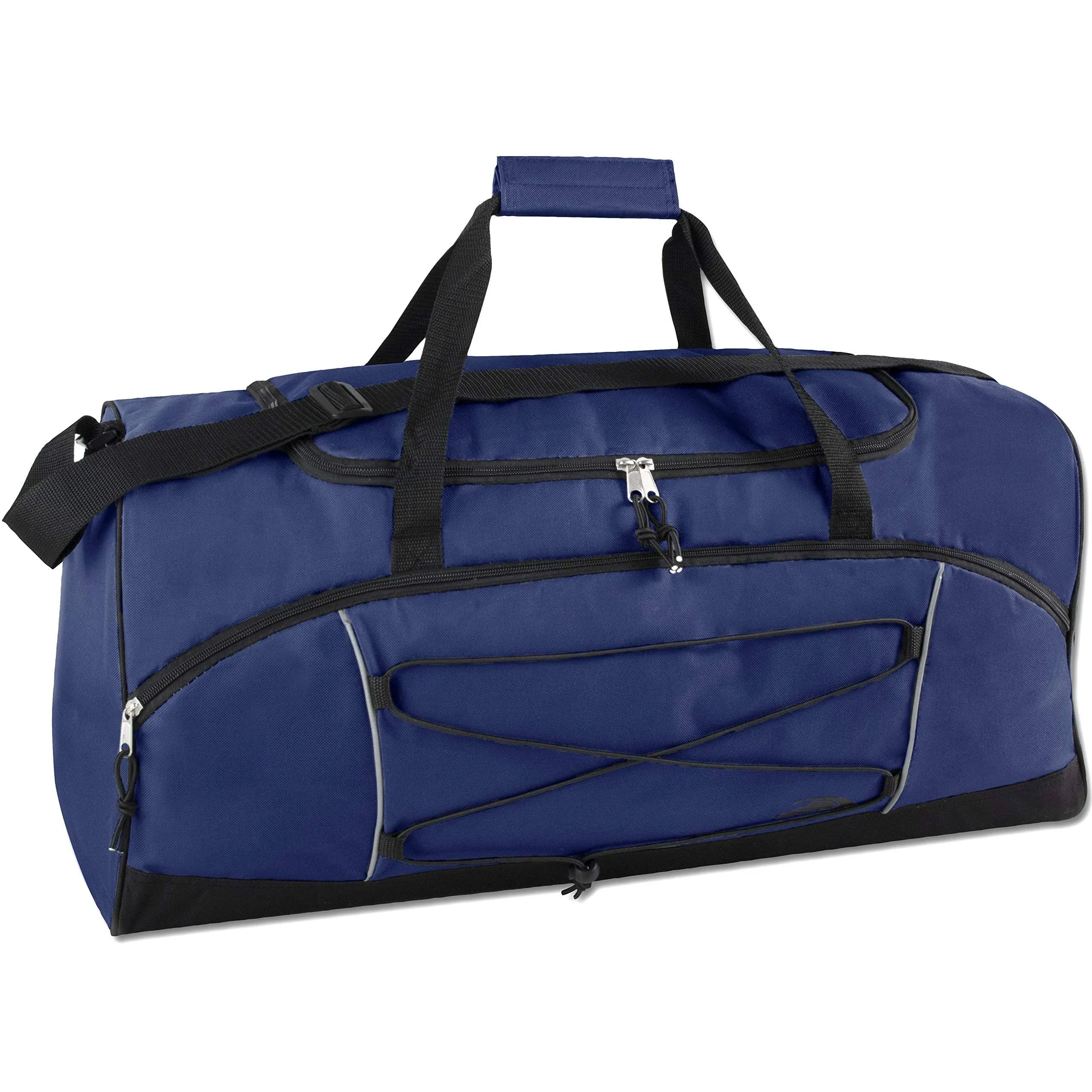 60 Liter, 26 Inch Duffle Bag – Heavy Duty Extra Large Sports Gym Equipment Travel Duffel Bag for Men and Women (Blue)