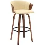 Armen Living - Diana 30´´ for SEAT Height Mid Centu Cream Faux Leather 30´´ Bar