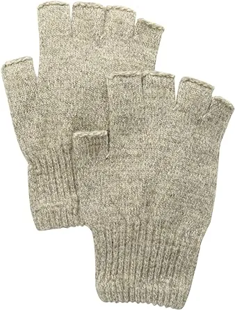 Fox River Men's Mid-Weight Fingerless Glove, Brown Tweed