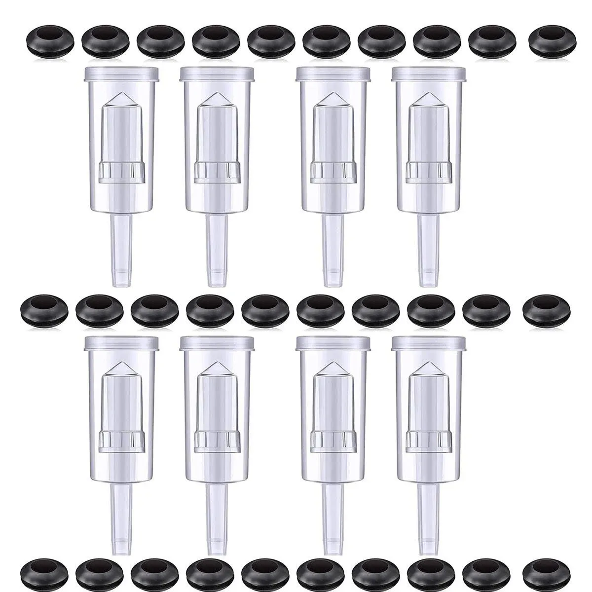 Yxcc Air Locks 8 Pieces Plastic Airlock and 30 Pieces Silicone Grommets,airlock ...