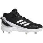 Adidas Men's Icon 7 Mid Baseball Shoe 11.5 Black/White/Silver Metallic