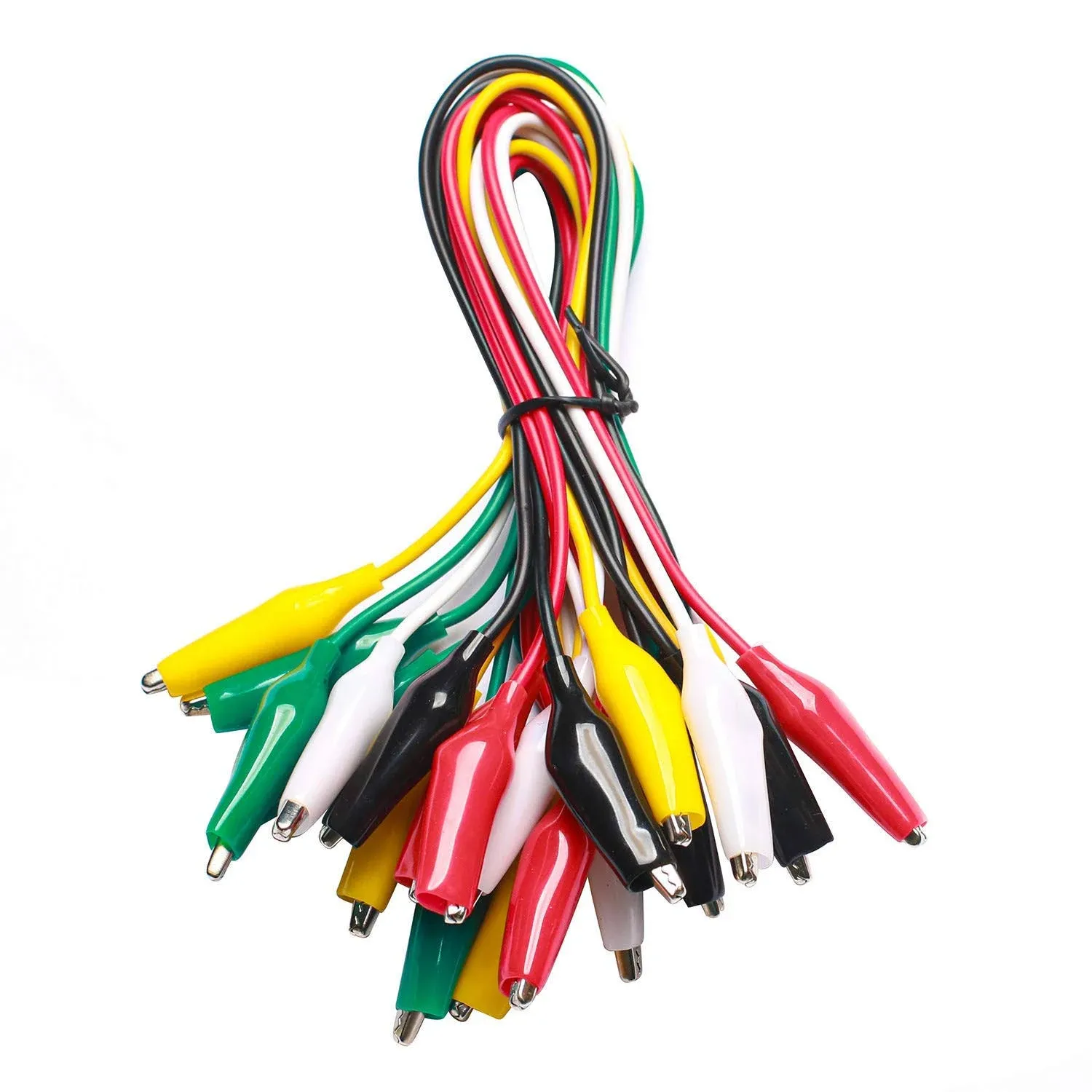 10 Pieces and 5 Color Test Lead Set with Alligator Clips Wire solded LENGTH 21in