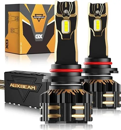 Auxbeam 9005 HB3 Light Bulbs, The GOAT 2024 F22-GX Series 120W 800% Brightness Upgrade 9005 Bulbs, 6500K Cool White 9005 Bulb for Halogen Replacement Fog Light Bulbs, Canbus Ready