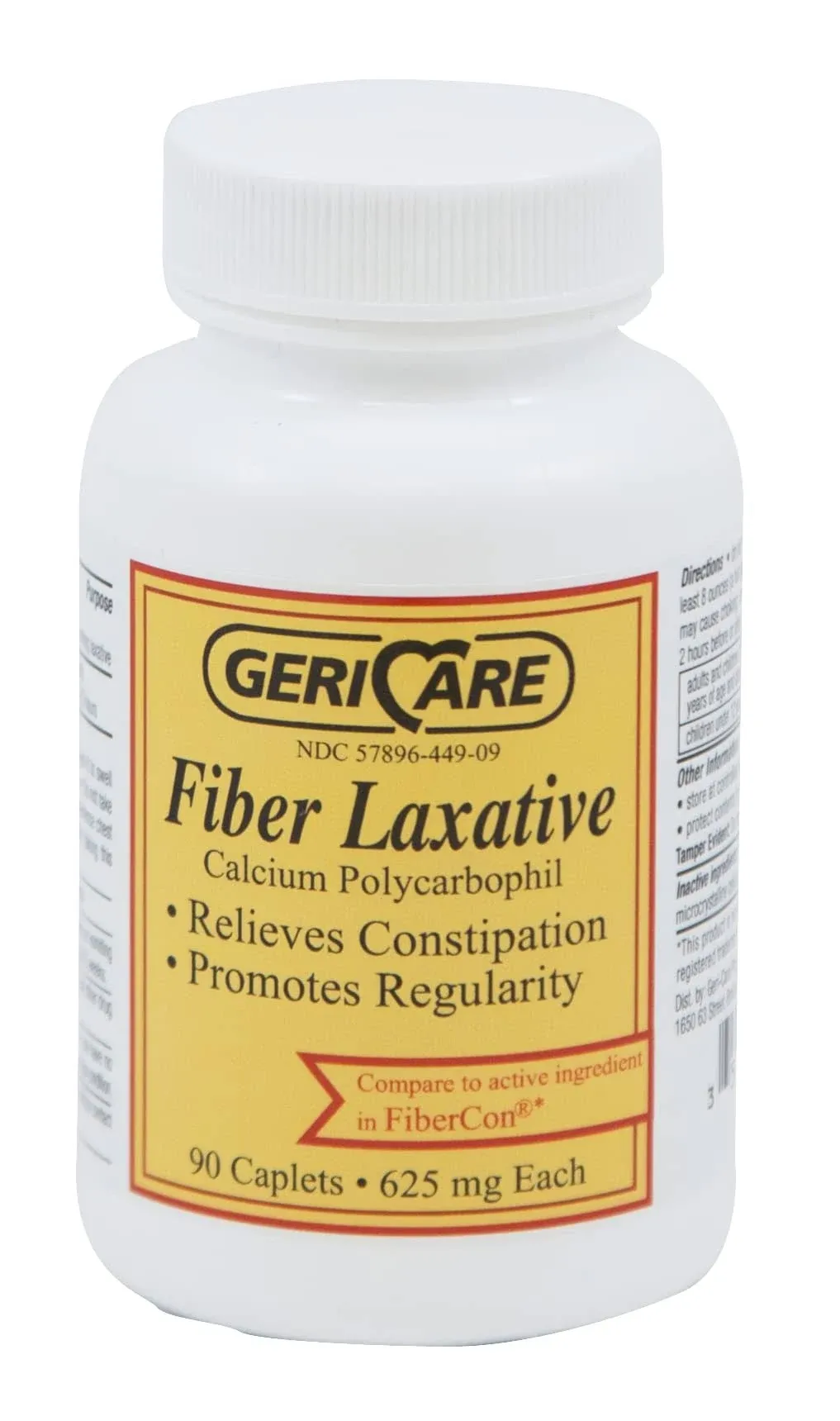 Geri-Care Fiber Laxative (Calcium Polycarbophil)<wbr/>, 90 Caplets 357896449094VL