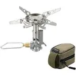 CAMPINGMOON Compact Foldable Stove w/Micro Regulator w/4Flex w/igniter XD-2F