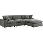 Commix Down Filled Overstuffed 4 Piece Sectional Sofa Set