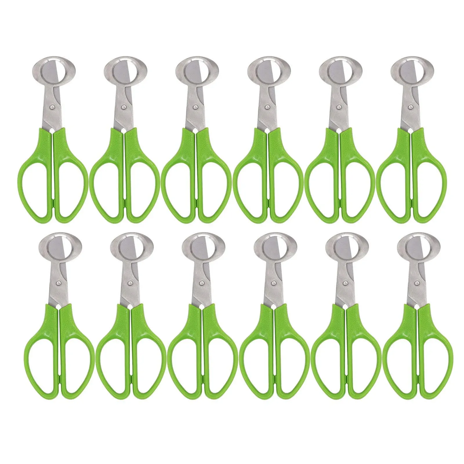 Quail Egg Cutter Scissors Stainless Steel Pigeon Bird Opener Pack Green 