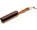 Redecker Natural Pig Bristle/Bronze Wire Clothes Brush with Oiled Pearwood Handle, 10-3/8-Inches