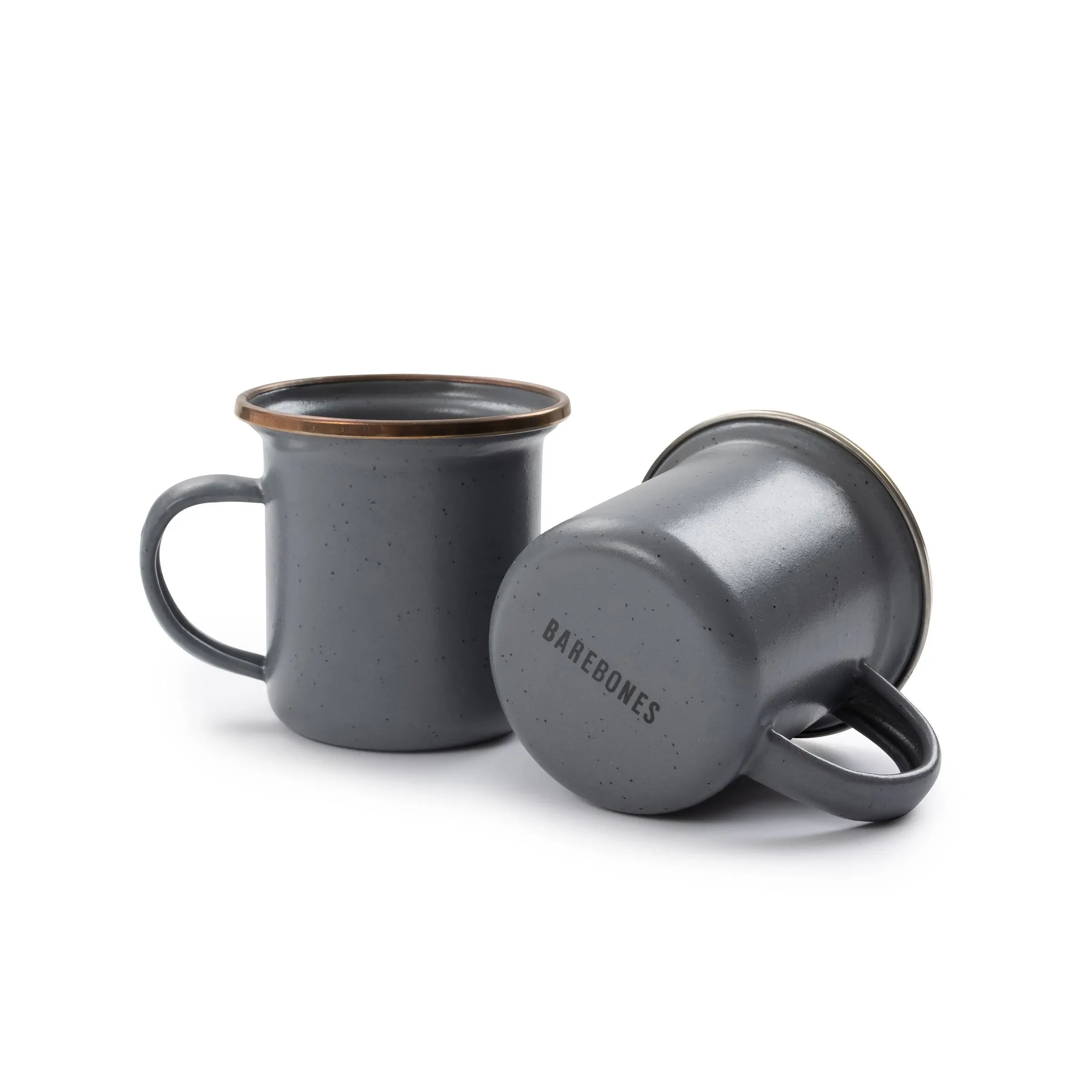 Barebones Enamel Espresso Cup - Set of 2, Slate Gray, 4 oz