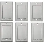 (6) Central Vacuum Square Door Inlet Wall Plate White for Nutone Beam Vacuflow