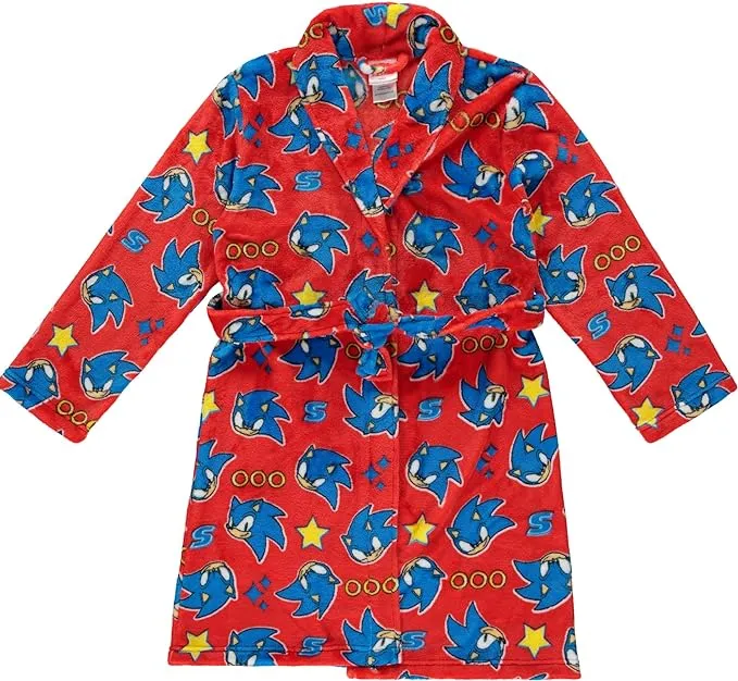 Sonic The Hedgehog Red Plush Boys Robe (10)