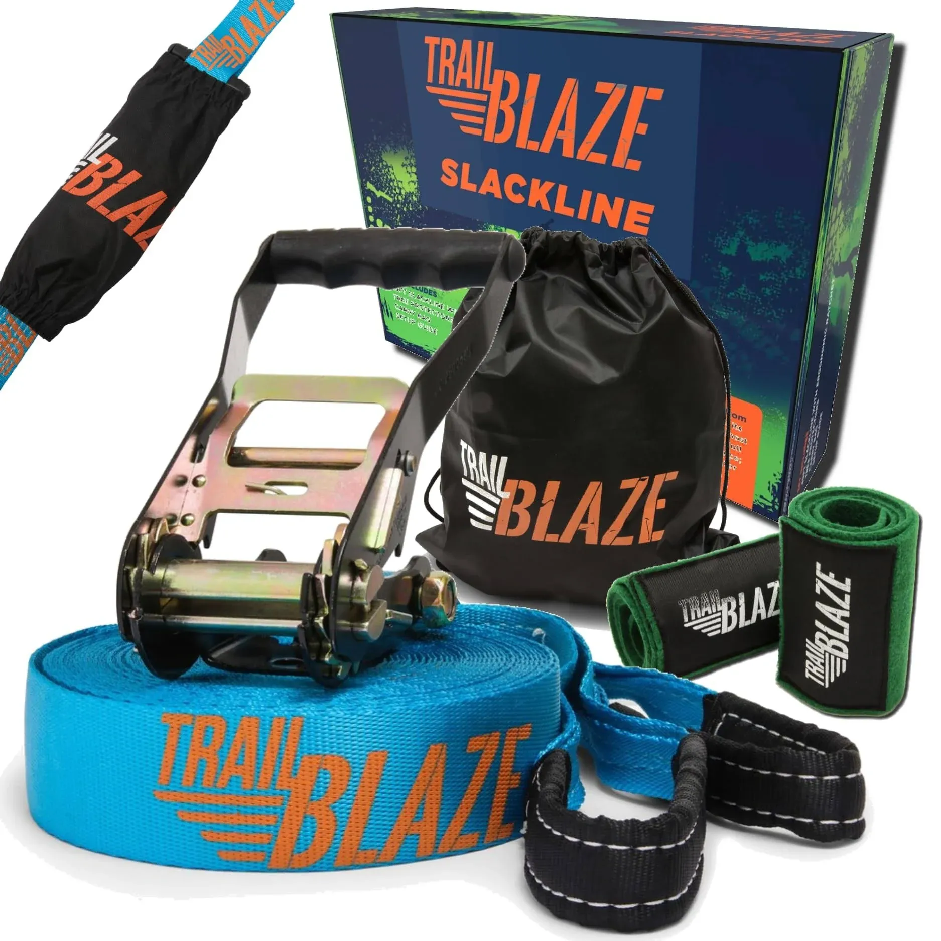 Trailblaze Slackline Kit with Tree Protectors | Slack Lines for Backyard for ...