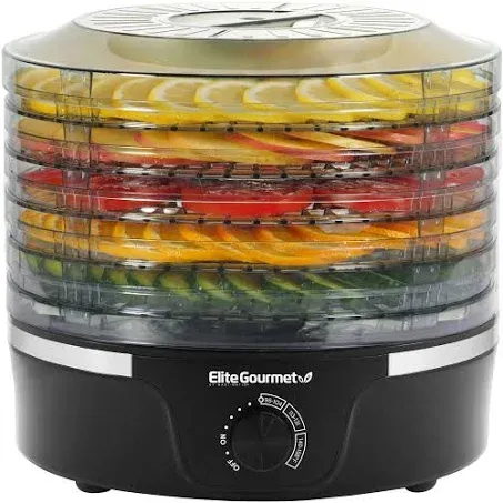 Elite Gourmet 5-Tier Digital Food Dehydrator - Black