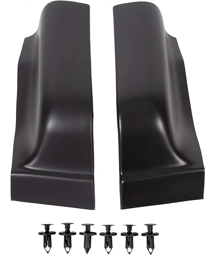 Ecotric Cab Corner Cover Compatible with 2004-2008 Ford F150 Crew ABS Black-1 Pair 2 Pcs at MechanicSurplus.com