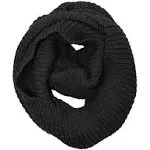 Wrapables Thick Knitted Winter Warm Infinity Scarf - Black