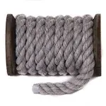 Ravenox Natural Twisted Cotton Rope | Made in 5/8 Inch x 10 Feet Natural White