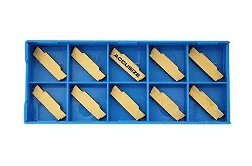 Accusize Industrial Tools Mgmn300 Tin Coated Carbide Inserts 10 PCSB