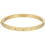 Kate Spade Set in Stone Hinged Bangle - Gold