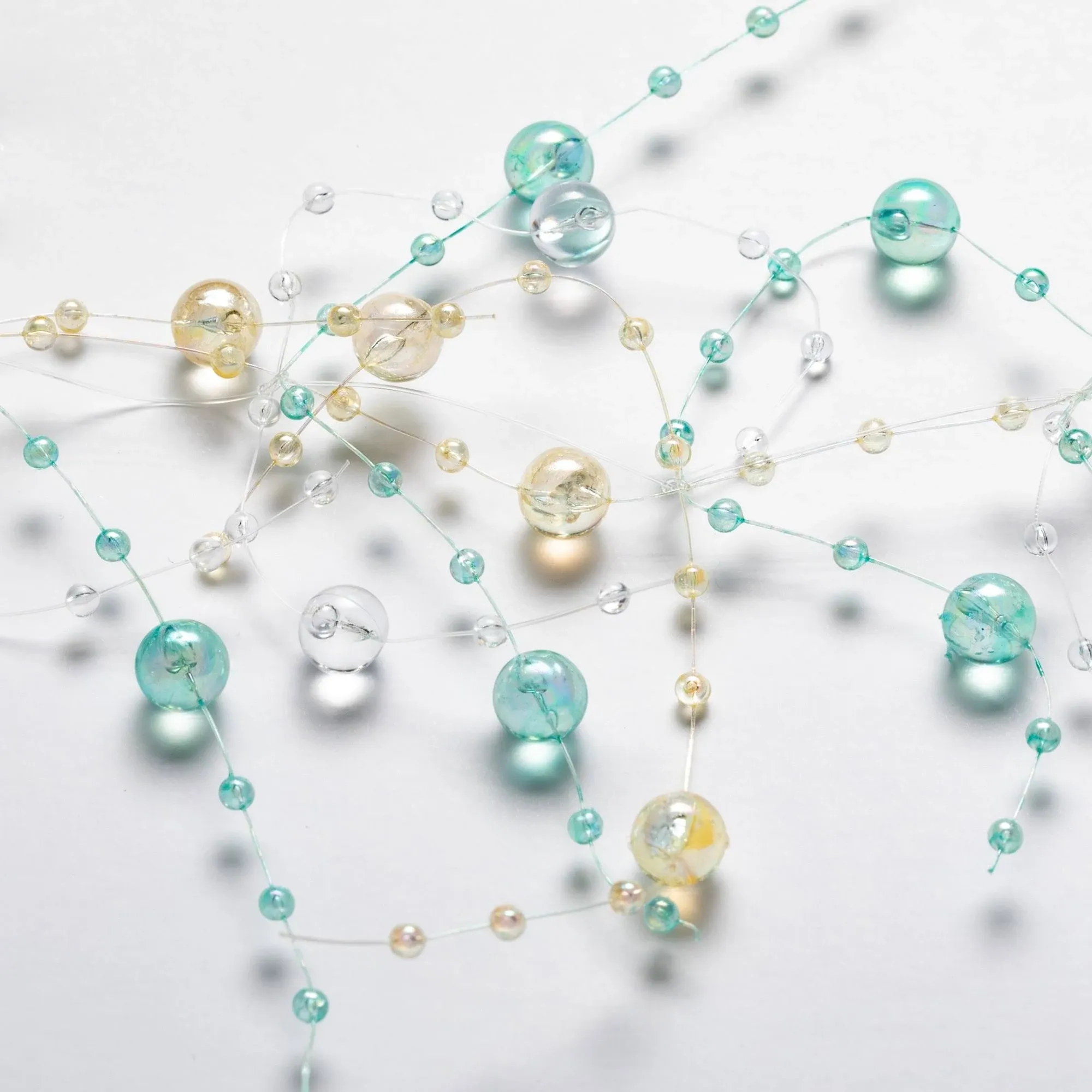 Acrylic Beaded Garland, 5' (Aqua Pearl) Multi Color