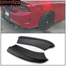 Fits 15-23 Dodge Charger PP Rear Bumper Lip Aprons Matte Black