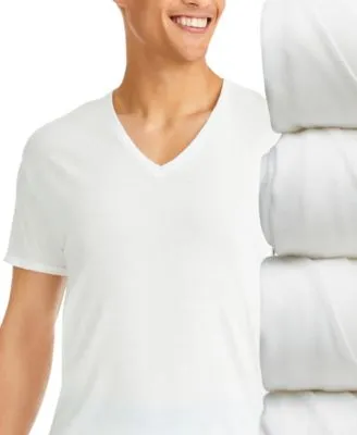 Men's Hanes Ultimate® 4-pack Comfort-Fit Stretch V-neck Tees