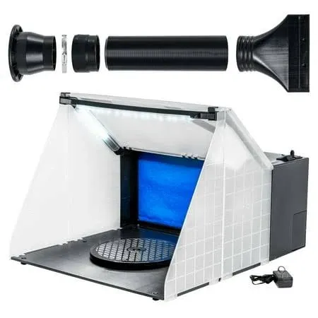 Master Airbrush Lighted Portable Hobby Airbrush Spray Booth with LED Lighting