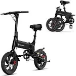 HOVSCO Electric Scooter Ebike Folding Scooter 19Mph 30Mile Ride 450W 14in UL2849