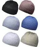 Lot 6 Pcs. Muslim Beanie Cap Amn250 Islamic Kufi Prayer Knit Hat Crochet Gift