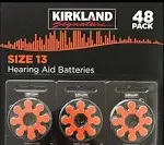 Kirkland Signature Hearing Aid Batteries Size 675 - 48 Pack