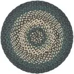 VHC Brands Pine Grove Table Mat- Pot Holder- Woven Jute Trivet, Striped, 15" Round