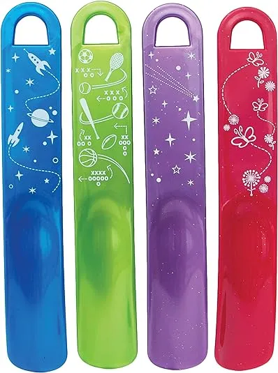 Jasmine Seven - Shoe Horns for Kids - Pack of 4 Multi