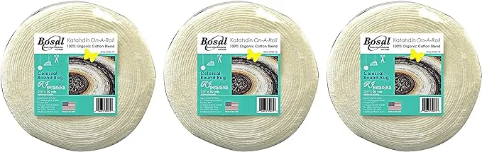 Bosal Katahdin 100% Organic Cotton Blend Batting On A Roll 2.5 inches x 50 Yards (1)