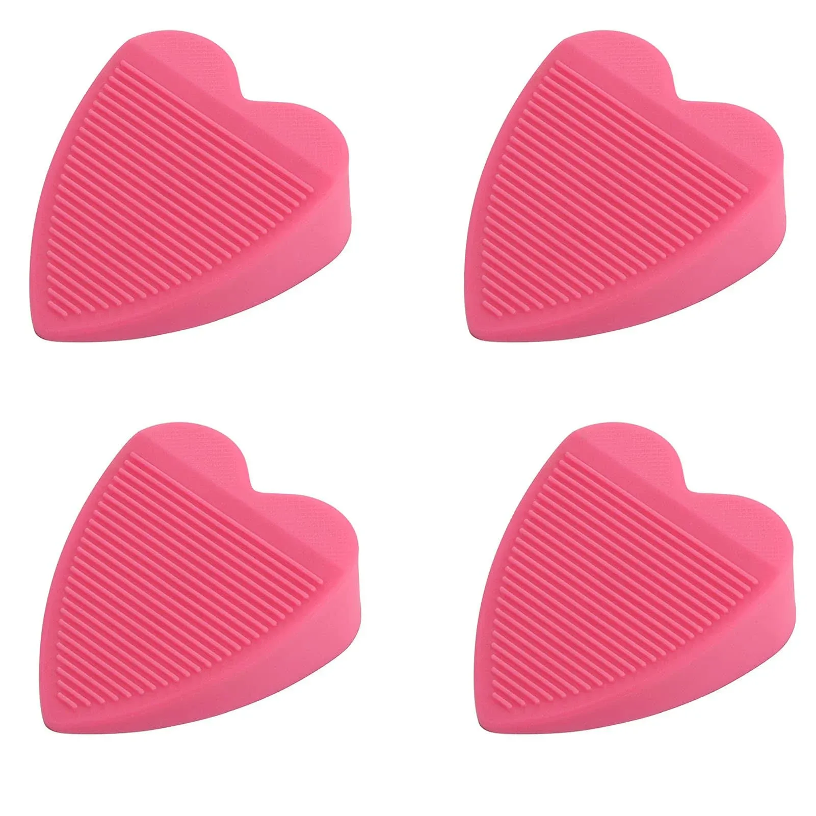 Hattie 4pcs Rubber Door Stoppers, Heart Shaped Security Door Stop, Wall Protector ...