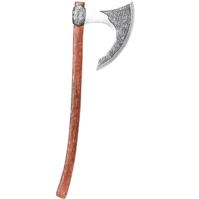 HalloweenCostumes.com   Men  Two Handed Viking Axe, Brown/Gray