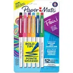 Paper Mate Flair Felt Tip Pens - Bold Pen Point - Assorted - 12 /