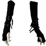 Instobig Black Arm Sleeves for Women Mall Goth Steampunk Arm Warmers Punk Accessories Buckles Gloves