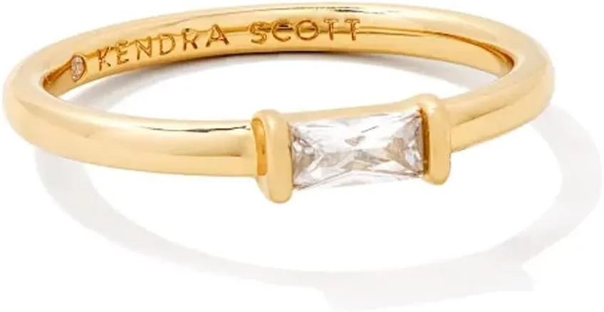 Kendra Scott Juliette Band Ring White Crystal