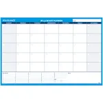 AT-A-GLANCE 30/60-Day Undated Horizontal Erasable Wall Planner, 36 x 24, White/Blue,, Gray