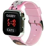 Nickelodeon Gabbys Dollhouse Cats Kids LED Digital Wrist Watch Pink