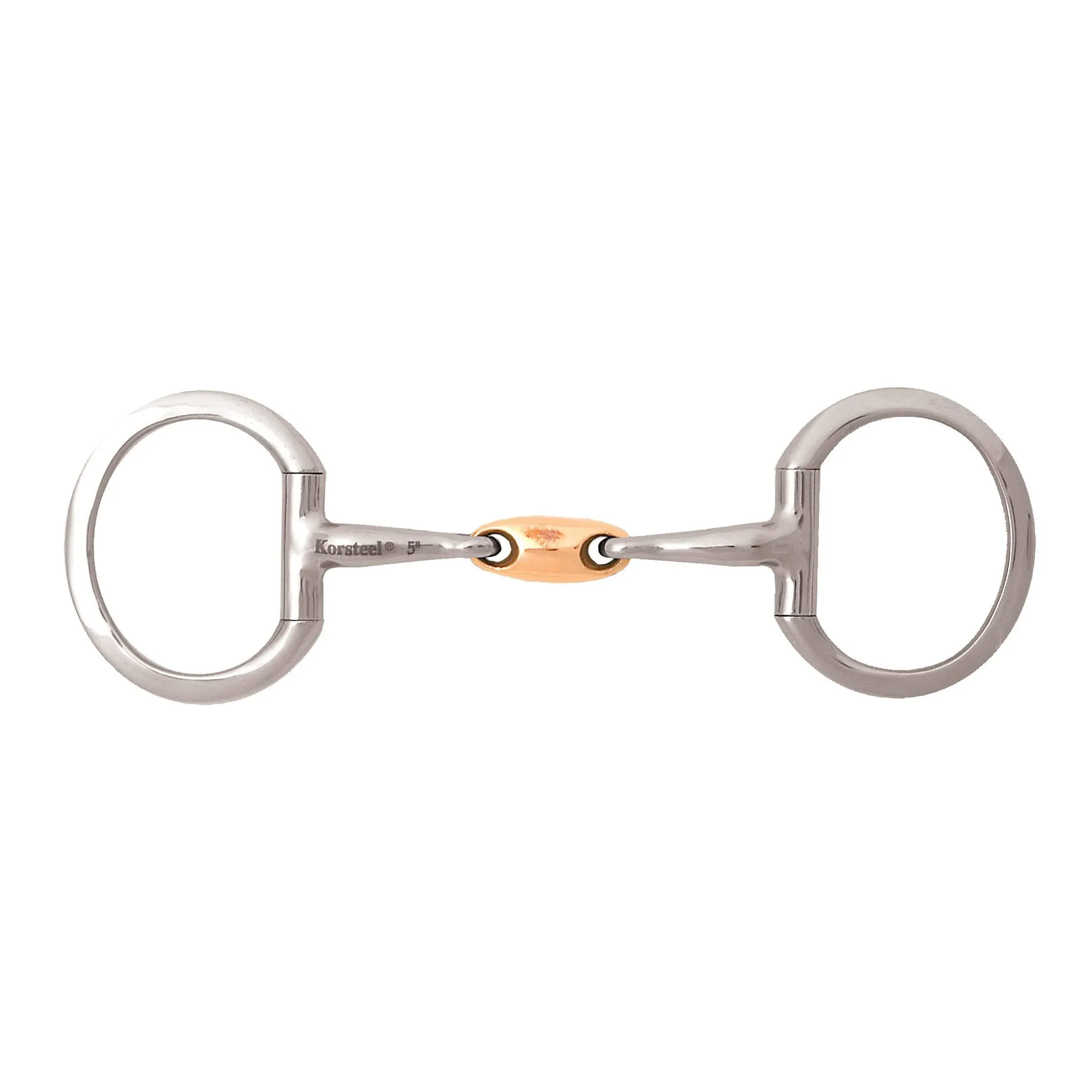 JP Stainless Steel Copper Oval Link Eggbutt Snaffle Bit