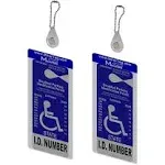 2 Mirortag Charm by JL Safety - A Novel Way to Protect, Display & Put Away A Handicap Parking Placard. Magnetically On & Off. Fits All Mirror Sizes.